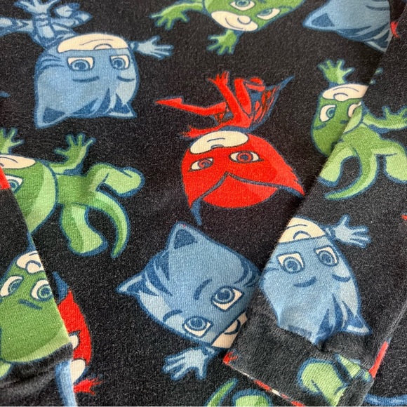 PJ Mask Kids Cotton Pajama Set Size 4T Snug Fit Navy Blue w/Characters - Picture 5 of 11